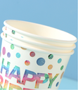 Colorful Birthday Letters Paper Cup(6 Count)