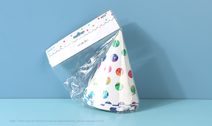 Colorful Letters Birthday Cap(6 Count)(16cm)