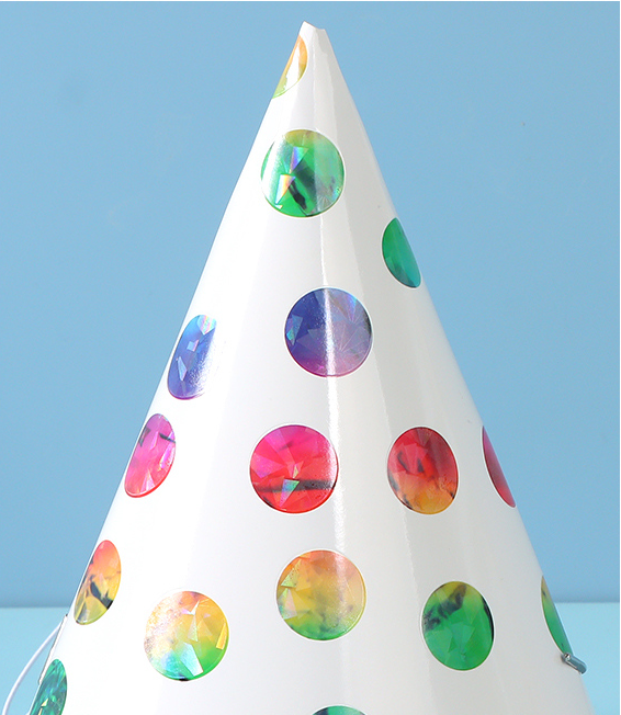 Colorful Letters Birthday Cap(6 Count)(16cm)