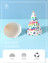 Colorful Letters Birthday Cap(6 Count)(21cm)
