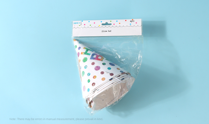 Colorful Letters Birthday Cap(6 Count)(21cm)