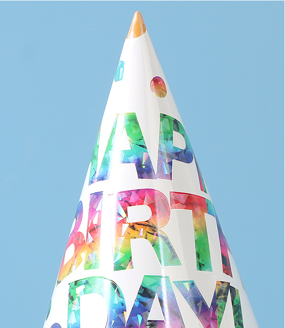 Colorful Letters Birthday Cap(6 Count)(21cm)