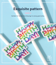 Colorful Letters Decoration Paper Straw(12 Count)