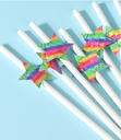 Colorful Star Decoration Paper Straw(12 Count)