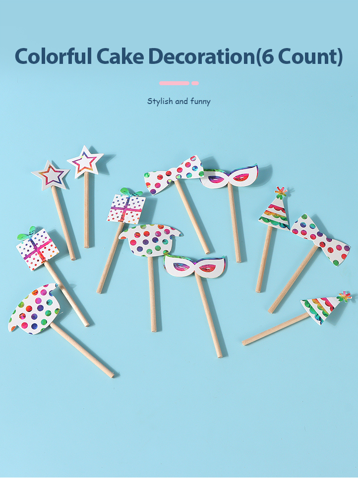 Colorful Cake Decoration(6 Count)