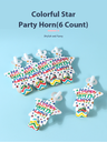 Colorful Star Party Horn(6 Count)