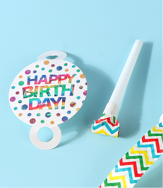 Colorful Round Party Horn(6 Count)