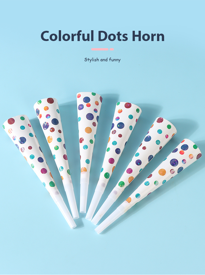 Colorful Dots Horn(6 Count)