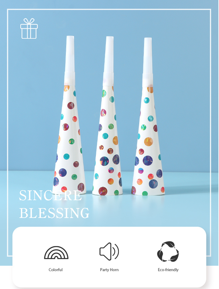 Colorful Dots Horn(6 Count)