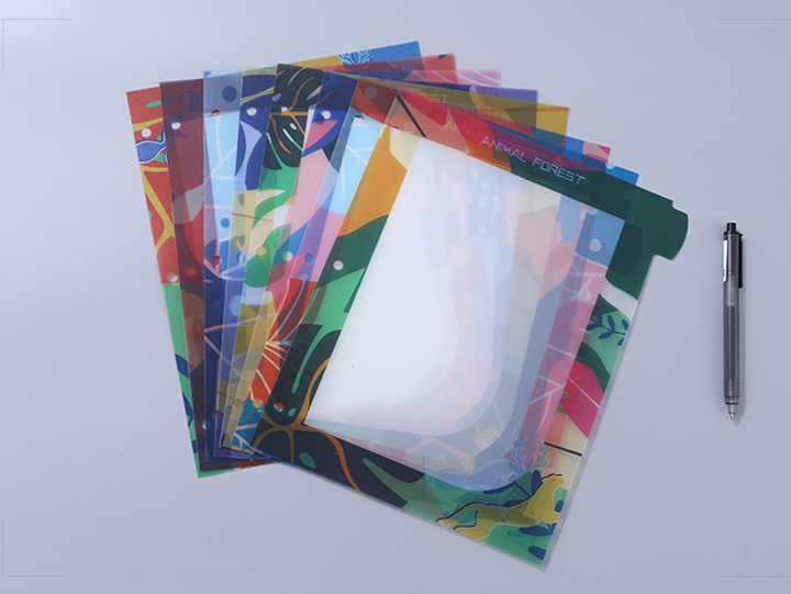 Animal Forest Series Letter Size Color-Coding File Folder (8 Sheets)