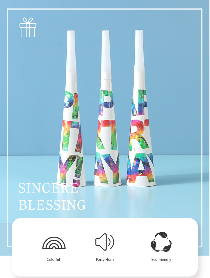 Colorful Letters Horn(6 Count)