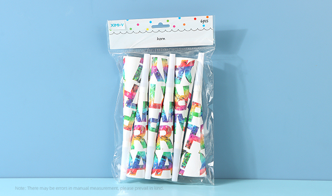 Colorful Letters Horn(6 Count)