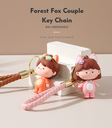 Forest Fox Couple Key Chain