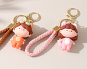 Forest Fox Couple Key Chain