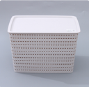 Wood Grain Plastic Storage Box – Large