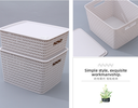 Wood Grain Plastic Storage Box – Large