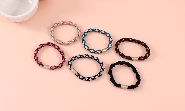Simple Two Tone Braid Hair Tie 2 Pieces