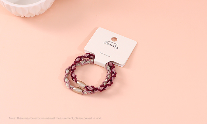 Simple Two Tone Braid Hair Tie 2 Pieces