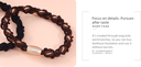 Simple Two Tone Braid Hair Tie 2 Pieces