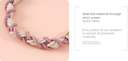 Simple Two Tone Braid Hair Tie 2 Pieces