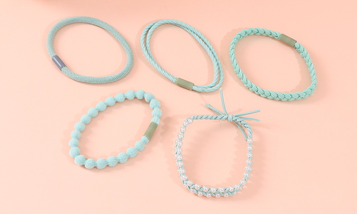 Simple Knitting Hair Tie Set of 5 Pieces
