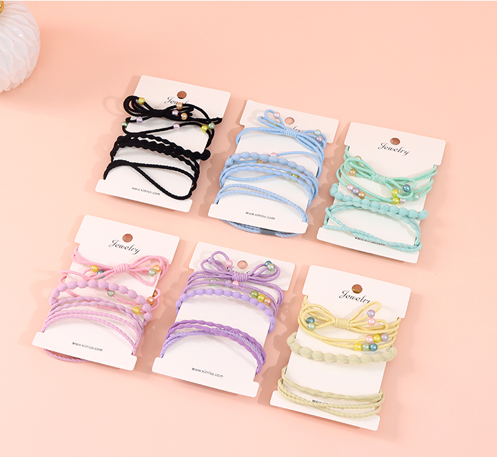 Stylish Basic Elastic Hair Tie Set of 5 Pieces