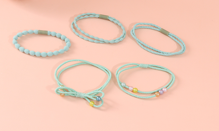 Stylish Basic Elastic Hair Tie Set of 5 Pieces