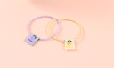 Simple Fabric Label Twist Hair Tie 5 Pieces