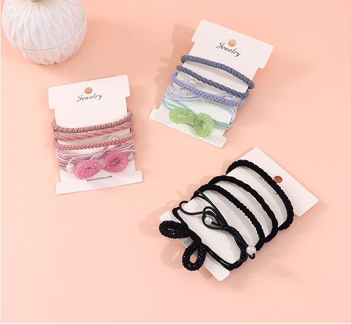 Stylish Shiny Bow Hair Tie Set of 5 PCS