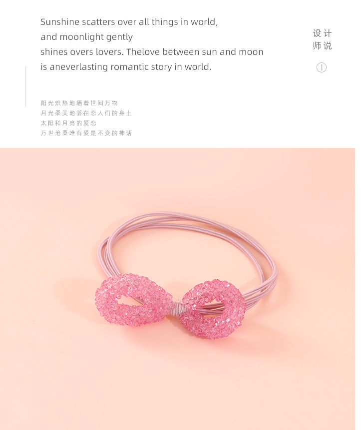 Stylish Shiny Bow Hair Tie Set of 5 PCS