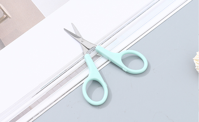 Pointed Plastic Handle Manicure Scissors