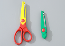 Contrast Color Series Pinking Shears with 1 Extra Pair of Pinking Shears Blades