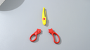 Contrast Color Series Pinking Shears with 1 Extra Pair of Pinking Shears Blades