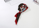 Small Kitten Square Scarf (Burgundy)