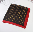 Small Kitten Square Scarf (Burgundy)