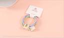 Simple Fabric Label Nylon Hair Tie 5 Pieces