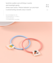 Simple Fabric Label Nylon Hair Tie 5 Pieces