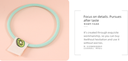 Simple Fabric Label Nylon Hair Tie 5 Pieces