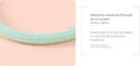 Simple Fabric Label Nylon Hair Tie 5 Pieces