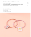 Simple Fabric Label Screw Thread Shaped Hair Tie 5 Pieces