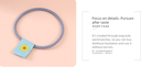 Simple Fabric Label Screw Thread Shaped Hair Tie 5 Pieces