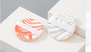 Dual Color Cushion Puffs (Salmon and Marble Patterns)