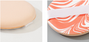 Dual Color Cushion Puffs (Salmon and Marble Patterns)