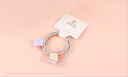 Simple Fabric Label Dotted Hair Tie 5 Pieces