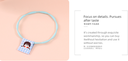 Simple Fabric Label Dotted Hair Tie 5 Pieces