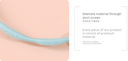 Simple Fabric Label Dotted Hair Tie 5 Pieces