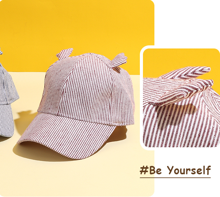 Lovely Striped Deer Ears Baseball Cap for Kids