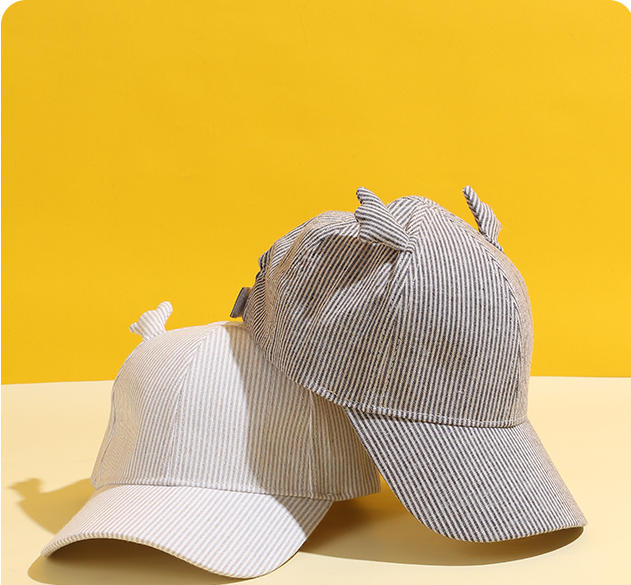 Lovely Striped Deer Ears Baseball Cap for Kids