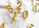 Birthday Gold Number Candle
