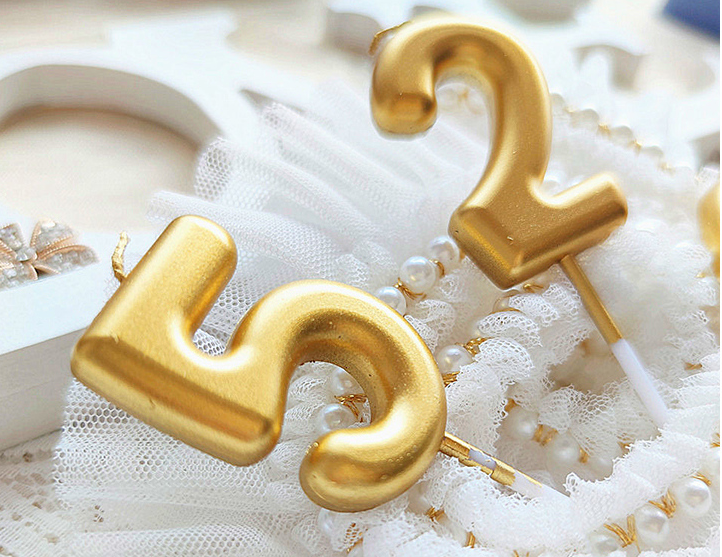 Birthday Gold Number Candle